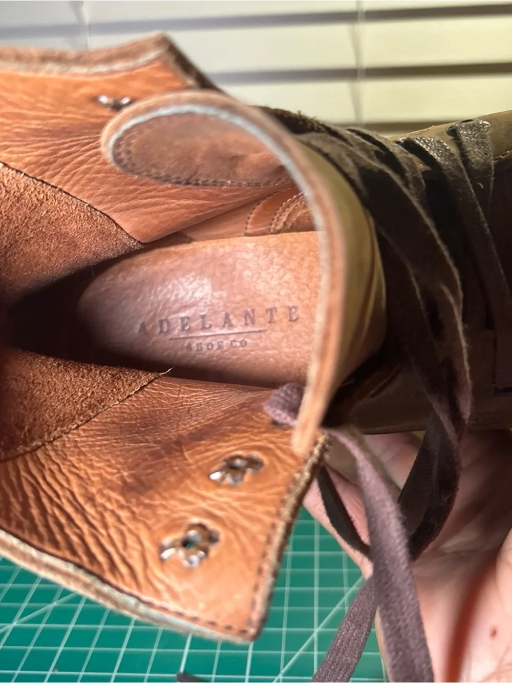 Adelante Havana Brown Leather Western Cowboy Boots Men’s 9E Wide